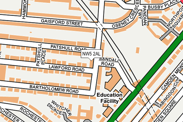 NW5 2AL map - OS OpenMap – Local (Ordnance Survey)