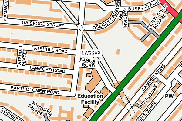 NW5 2AP map - OS OpenMap – Local (Ordnance Survey)