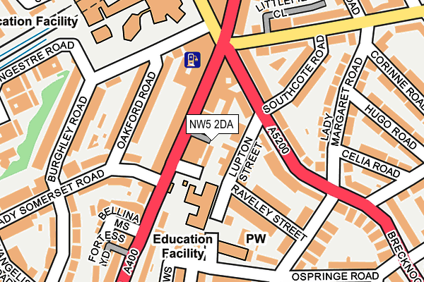 NW5 2DA map - OS OpenMap – Local (Ordnance Survey)