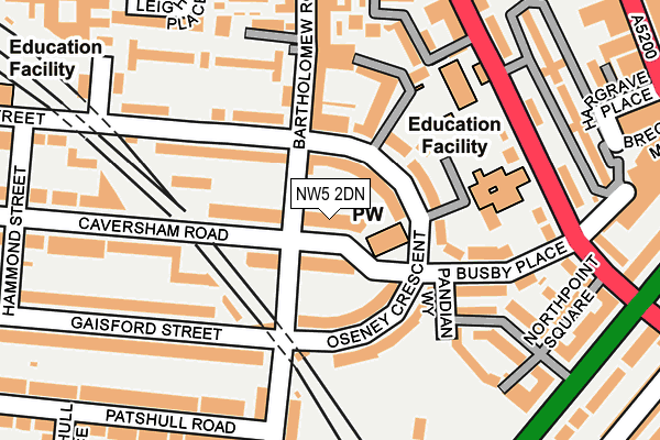 NW5 2DN map - OS OpenMap – Local (Ordnance Survey)