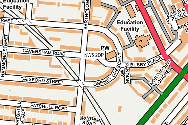 NW5 2DP map - OS OpenMap – Local (Ordnance Survey)