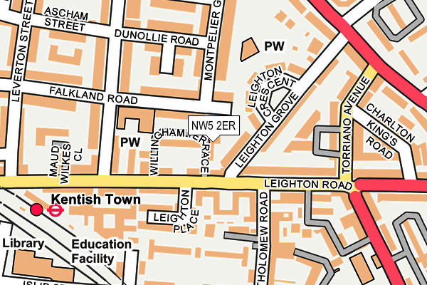 NW5 2ER map - OS OpenMap – Local (Ordnance Survey)