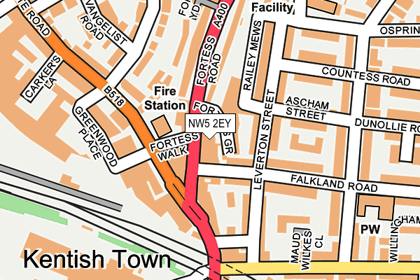 NW5 2EY map - OS OpenMap – Local (Ordnance Survey)