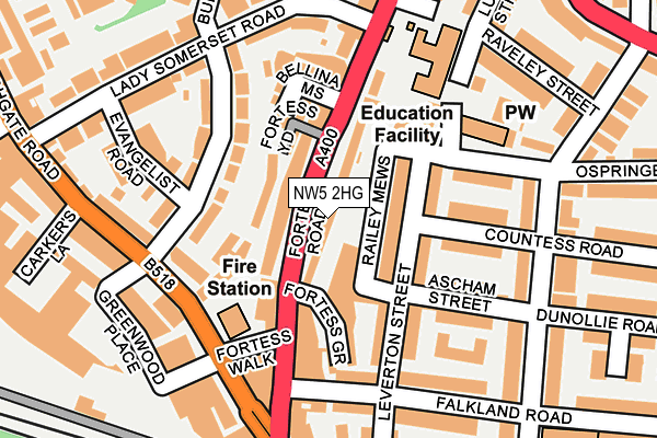 NW5 2HG map - OS OpenMap – Local (Ordnance Survey)