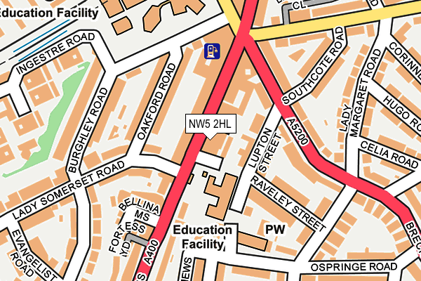 NW5 2HL map - OS OpenMap – Local (Ordnance Survey)