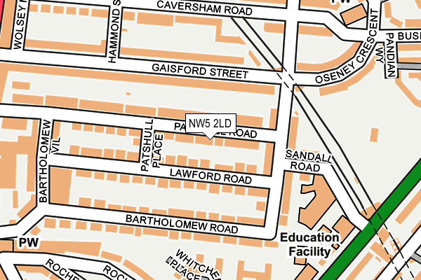NW5 2LD map - OS OpenMap – Local (Ordnance Survey)