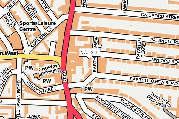 NW5 2LL map - OS OpenMap – Local (Ordnance Survey)
