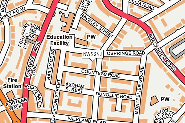 NW5 2NJ map - OS OpenMap – Local (Ordnance Survey)