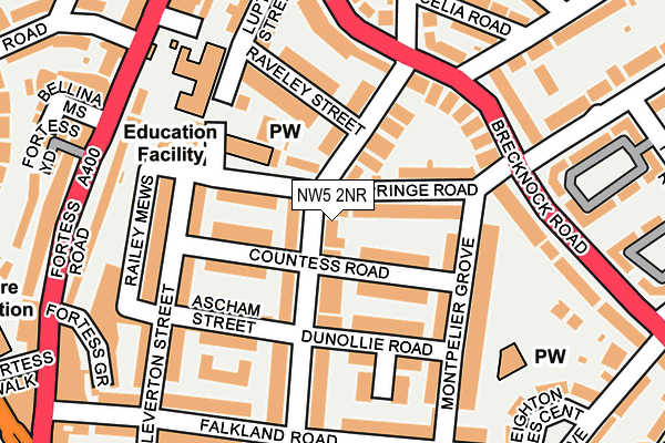 NW5 2NR map - OS OpenMap – Local (Ordnance Survey)