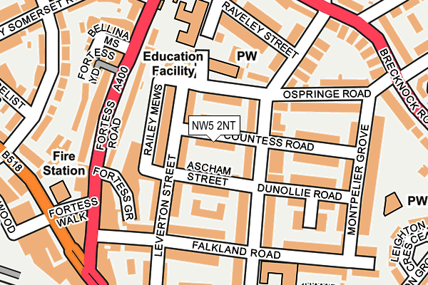 NW5 2NT map - OS OpenMap – Local (Ordnance Survey)