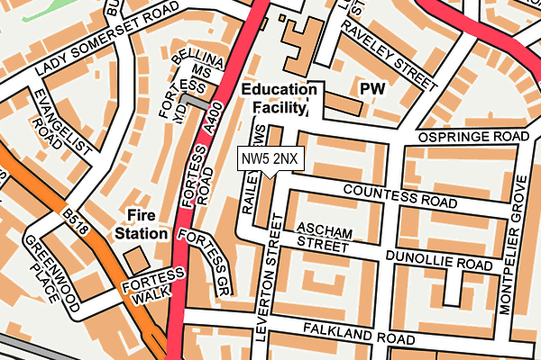 NW5 2NX map - OS OpenMap – Local (Ordnance Survey)