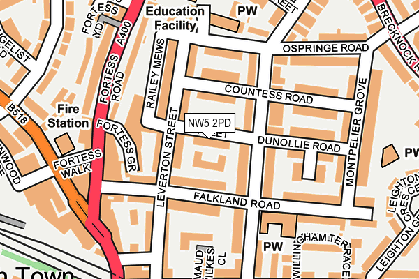 NW5 2PD map - OS OpenMap – Local (Ordnance Survey)