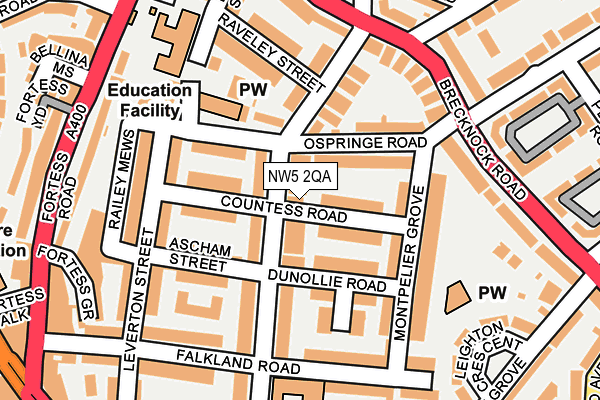NW5 2QA map - OS OpenMap – Local (Ordnance Survey)