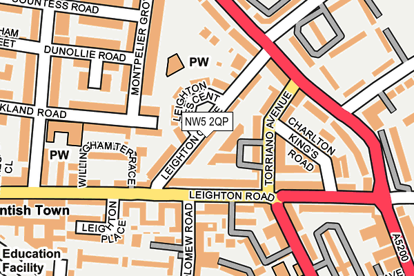 NW5 2QP map - OS OpenMap – Local (Ordnance Survey)