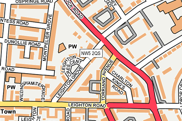 NW5 2QS map - OS OpenMap – Local (Ordnance Survey)