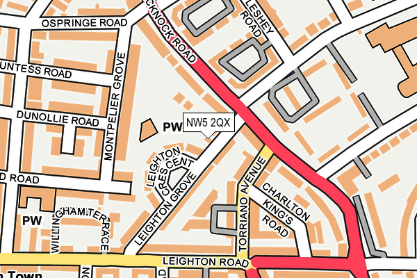 NW5 2QX map - OS OpenMap – Local (Ordnance Survey)