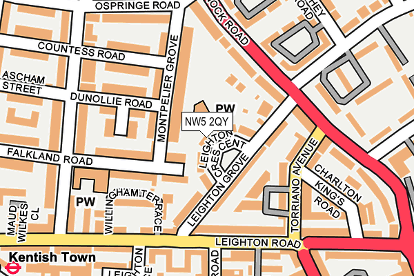 NW5 2QY map - OS OpenMap – Local (Ordnance Survey)