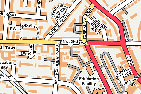 NW5 2RG map - OS OpenMap – Local (Ordnance Survey)