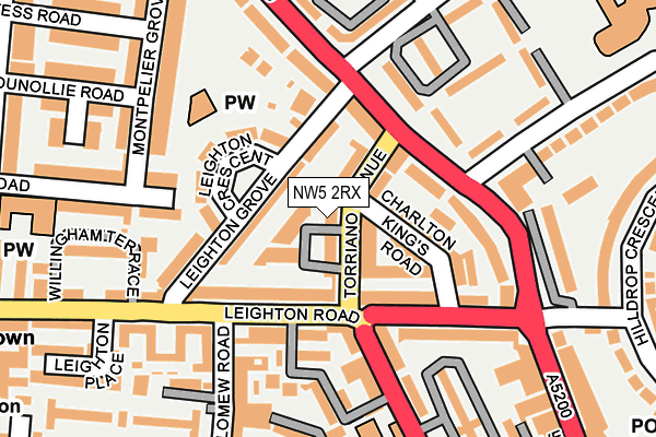 NW5 2RX map - OS OpenMap – Local (Ordnance Survey)