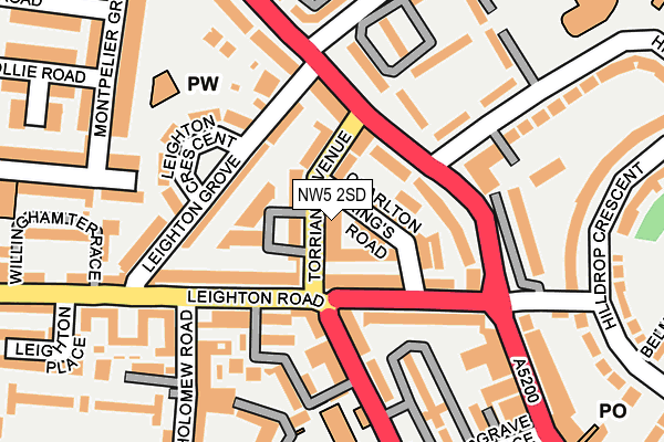 NW5 2SD map - OS OpenMap – Local (Ordnance Survey)