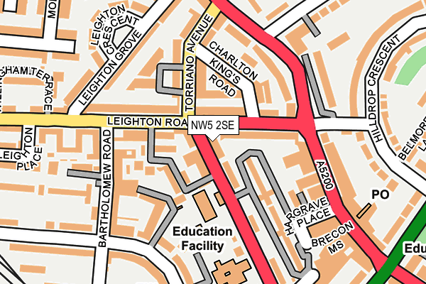 NW5 2SE map - OS OpenMap – Local (Ordnance Survey)