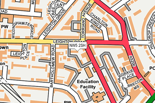 NW5 2SH map - OS OpenMap – Local (Ordnance Survey)