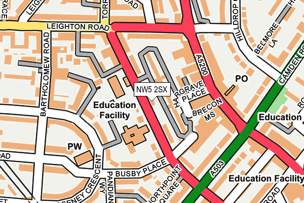 NW5 2SX map - OS OpenMap – Local (Ordnance Survey)