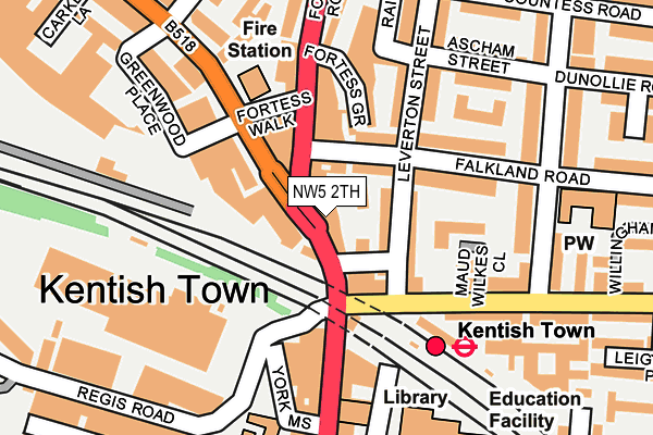 NW5 2TH map - OS OpenMap – Local (Ordnance Survey)
