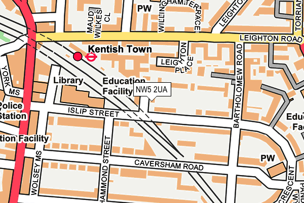 NW5 2UA map - OS OpenMap – Local (Ordnance Survey)