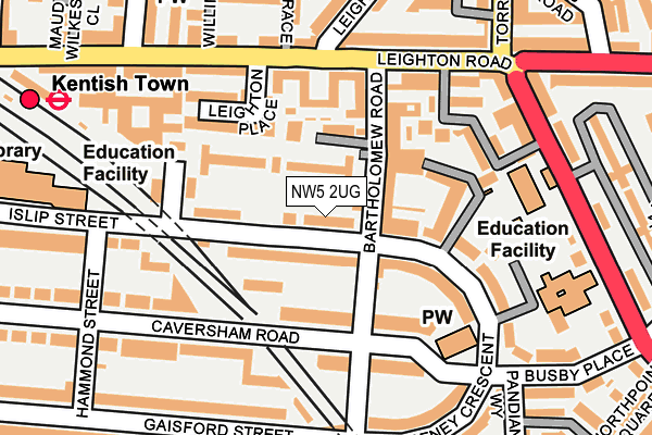 NW5 2UG map - OS OpenMap – Local (Ordnance Survey)