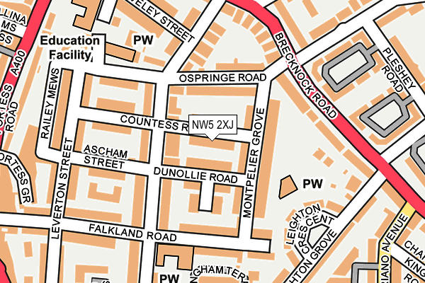 NW5 2XJ map - OS OpenMap – Local (Ordnance Survey)