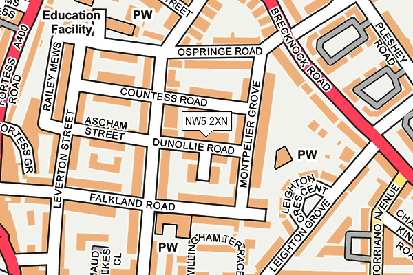 NW5 2XN map - OS OpenMap – Local (Ordnance Survey)