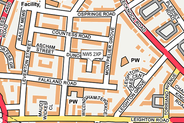 NW5 2XP map - OS OpenMap – Local (Ordnance Survey)