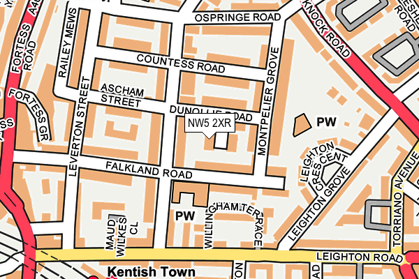 NW5 2XR map - OS OpenMap – Local (Ordnance Survey)