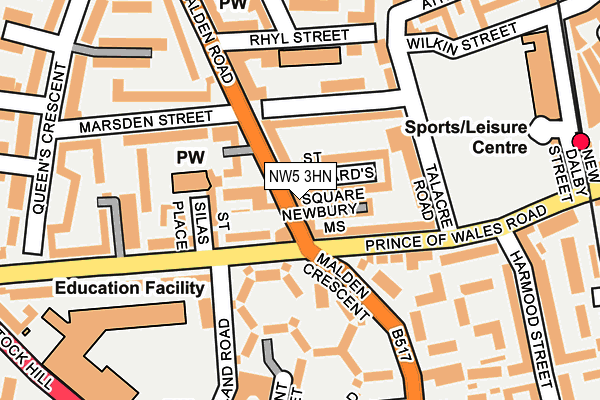 NW5 3HN map - OS OpenMap – Local (Ordnance Survey)