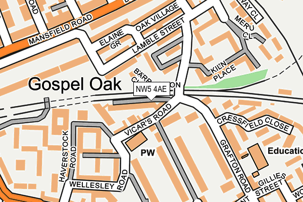 NW5 4AE map - OS OpenMap – Local (Ordnance Survey)