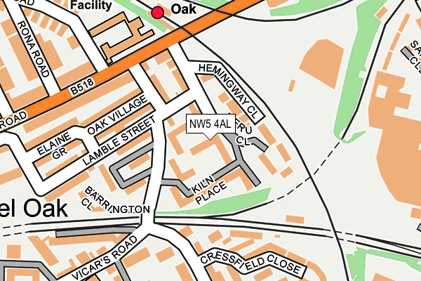 NW5 4AL map - OS OpenMap – Local (Ordnance Survey)