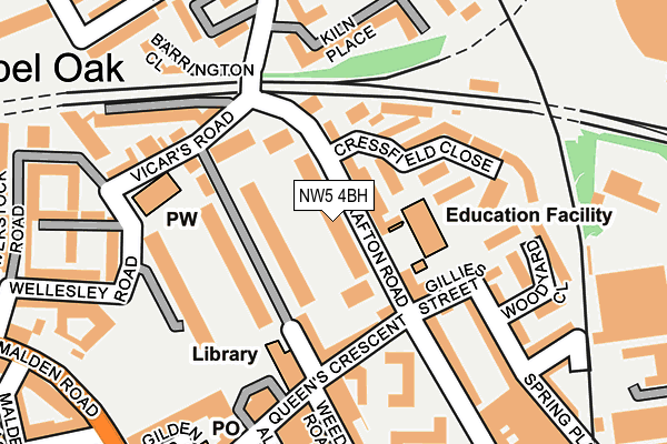 NW5 4BH map - OS OpenMap – Local (Ordnance Survey)