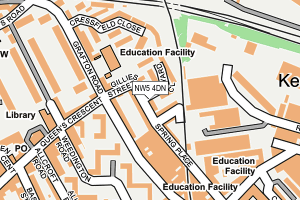 NW5 4DN map - OS OpenMap – Local (Ordnance Survey)