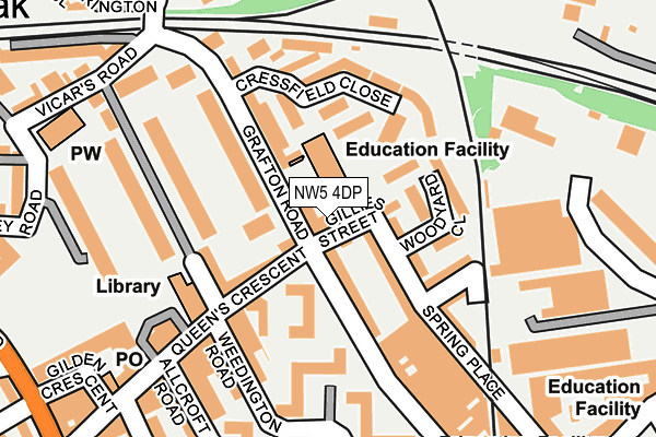 NW5 4DP map - OS OpenMap – Local (Ordnance Survey)