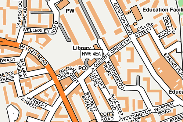 NW5 4EA map - OS OpenMap – Local (Ordnance Survey)