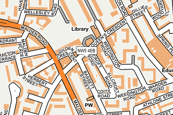 NW5 4EB map - OS OpenMap – Local (Ordnance Survey)