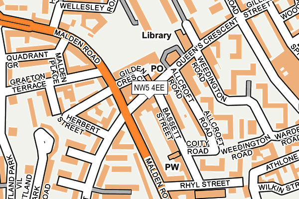 NW5 4EE map - OS OpenMap – Local (Ordnance Survey)