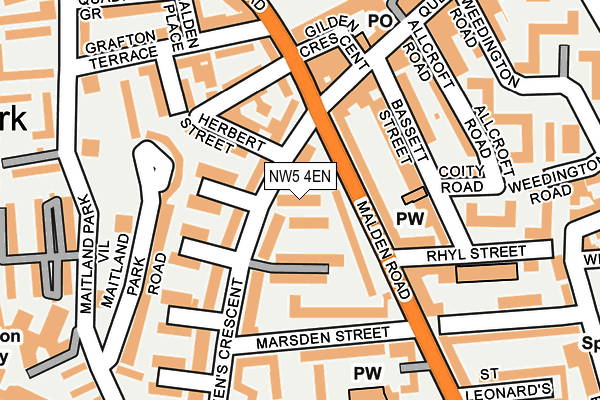NW5 4EN map - OS OpenMap – Local (Ordnance Survey)