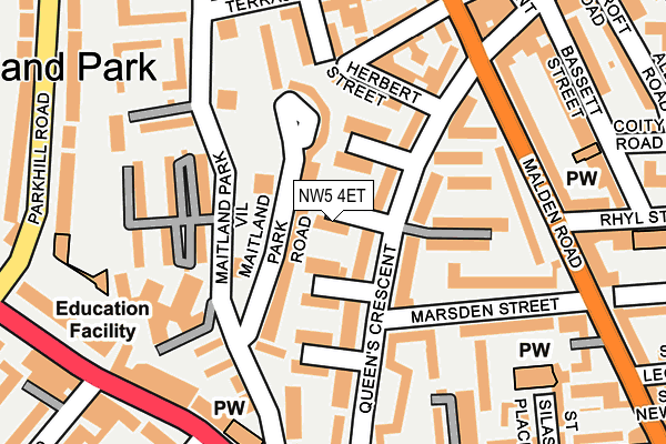 NW5 4ET map - OS OpenMap – Local (Ordnance Survey)