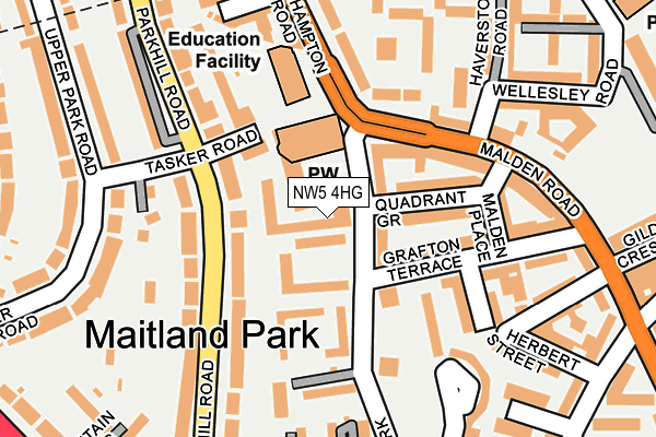 NW5 4HG map - OS OpenMap – Local (Ordnance Survey)