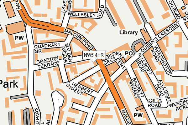 NW5 4HR map - OS OpenMap – Local (Ordnance Survey)