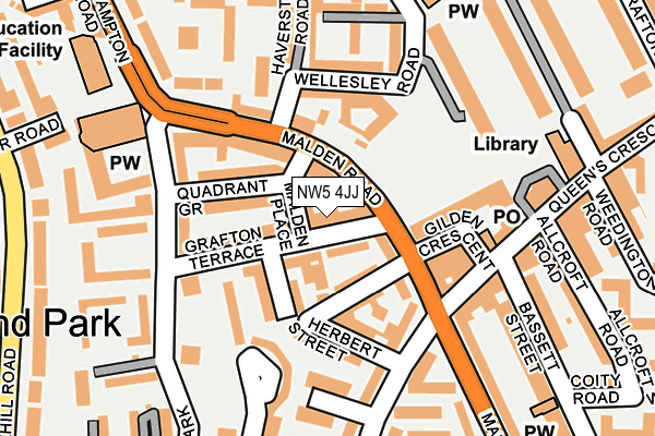 NW5 4JJ map - OS OpenMap – Local (Ordnance Survey)