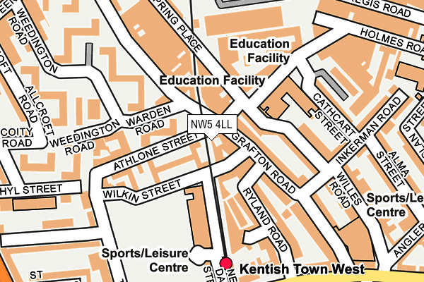 NW5 4LL map - OS OpenMap – Local (Ordnance Survey)