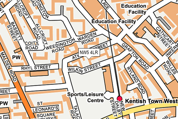 NW5 4LR map - OS OpenMap – Local (Ordnance Survey)